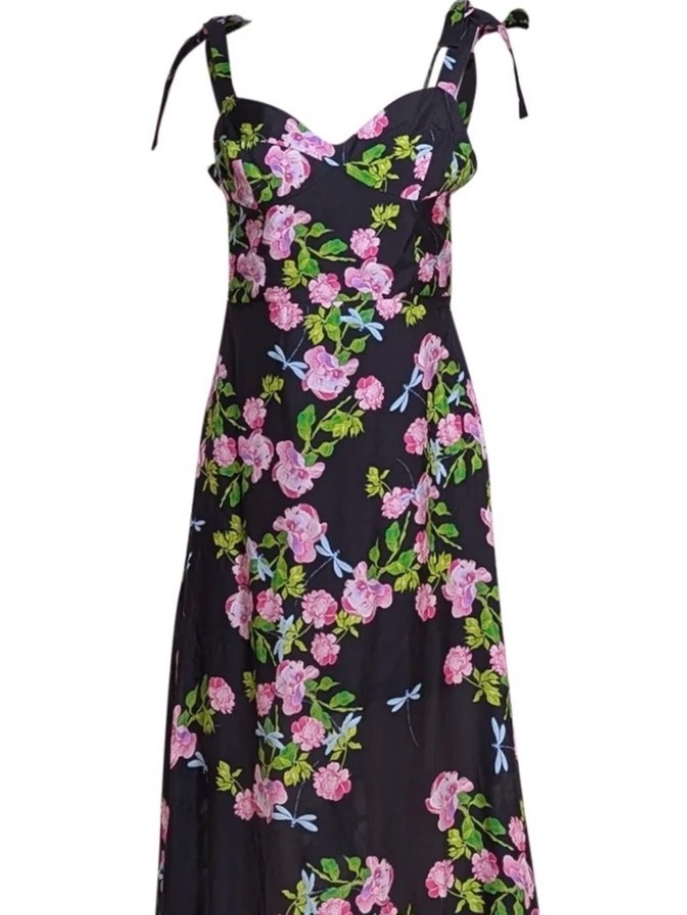 Cynthia Rowley Ten Rose Silk Maxi Dress size 2